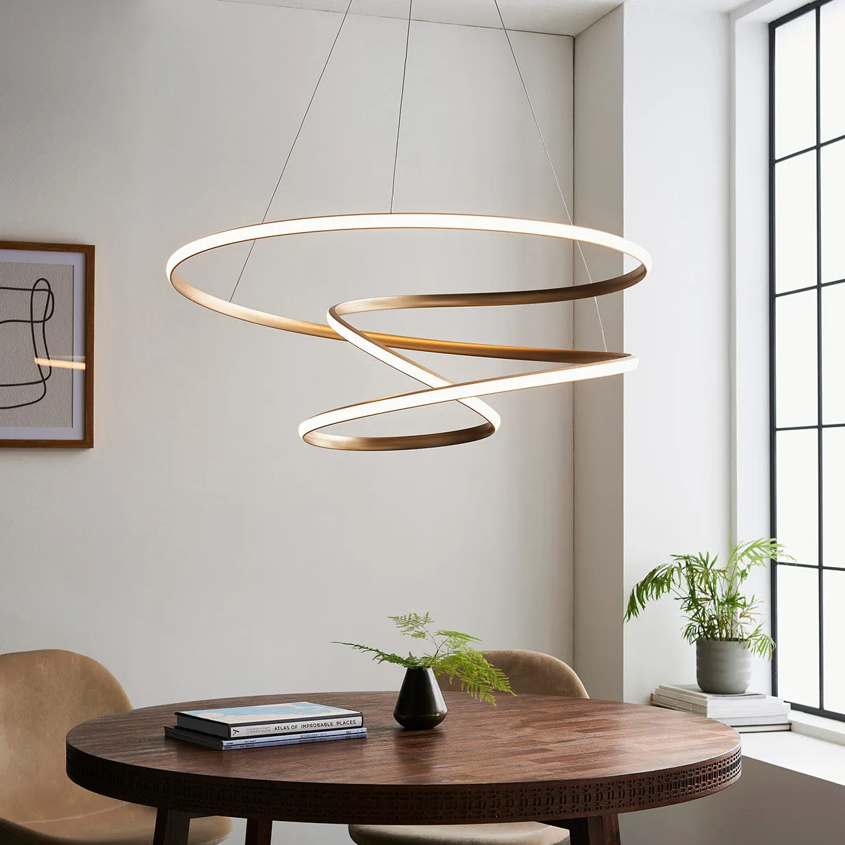Norley Spiral Pendant Light - Gold, White product