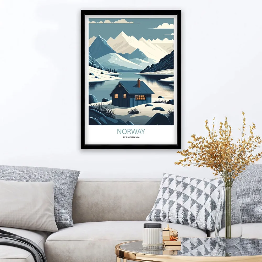 Norway Travel Poster Print - A4 alternate view