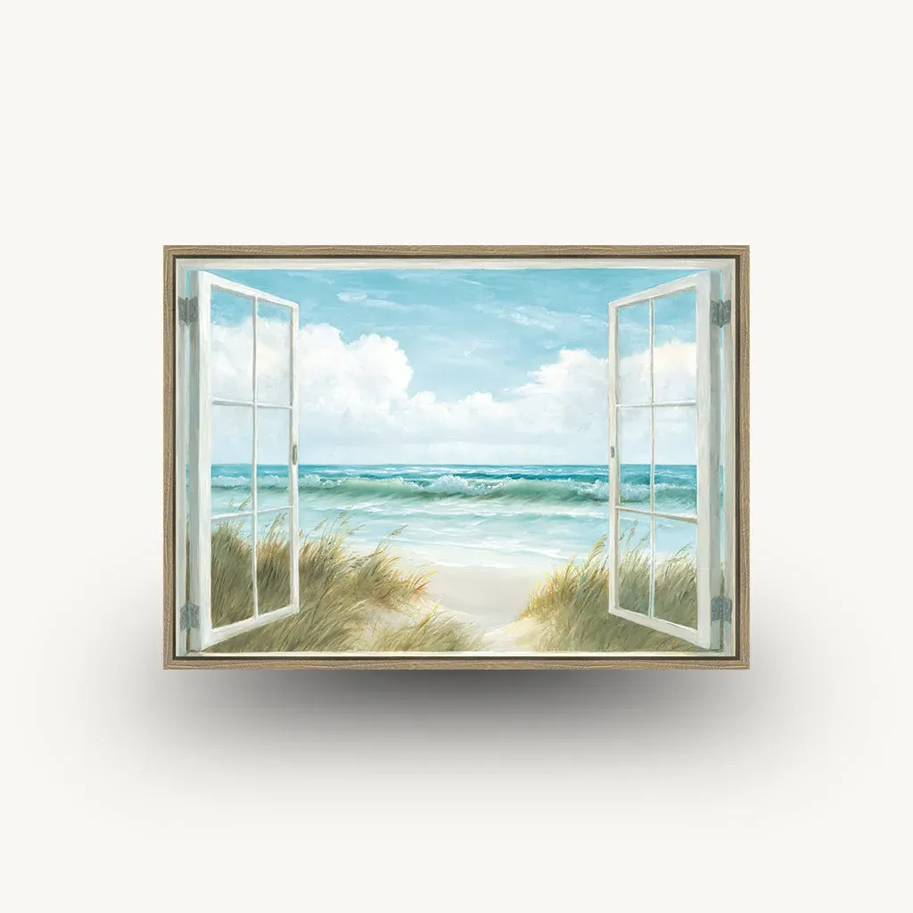 Ocean View I Framed Wall Art - Walnut product