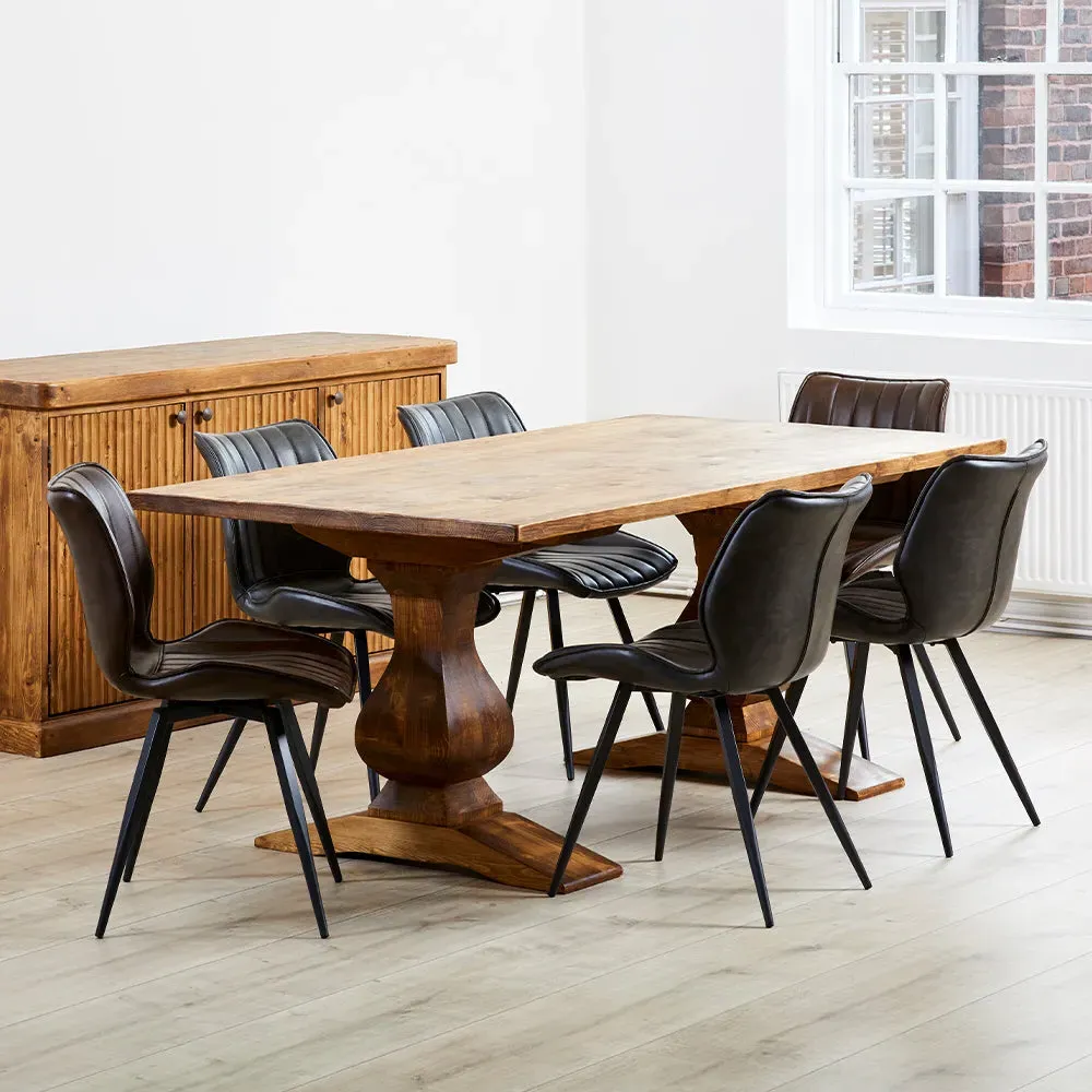 Ogre & Hudson Dining Table with 6 Chairs - Reclaimed Wood product