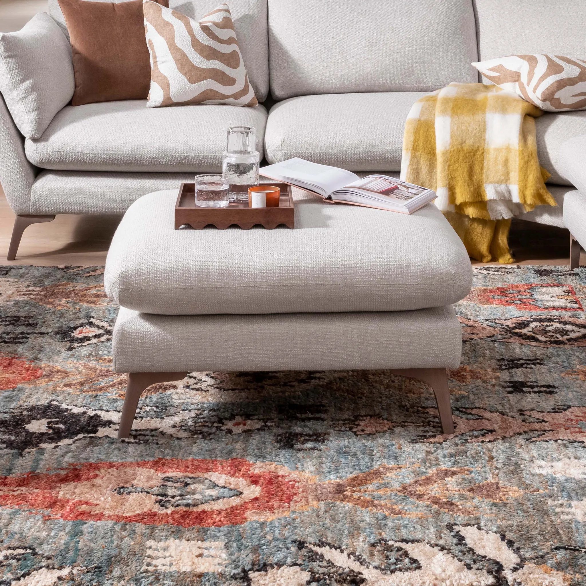 Oliver Corner Footstool - Natural product