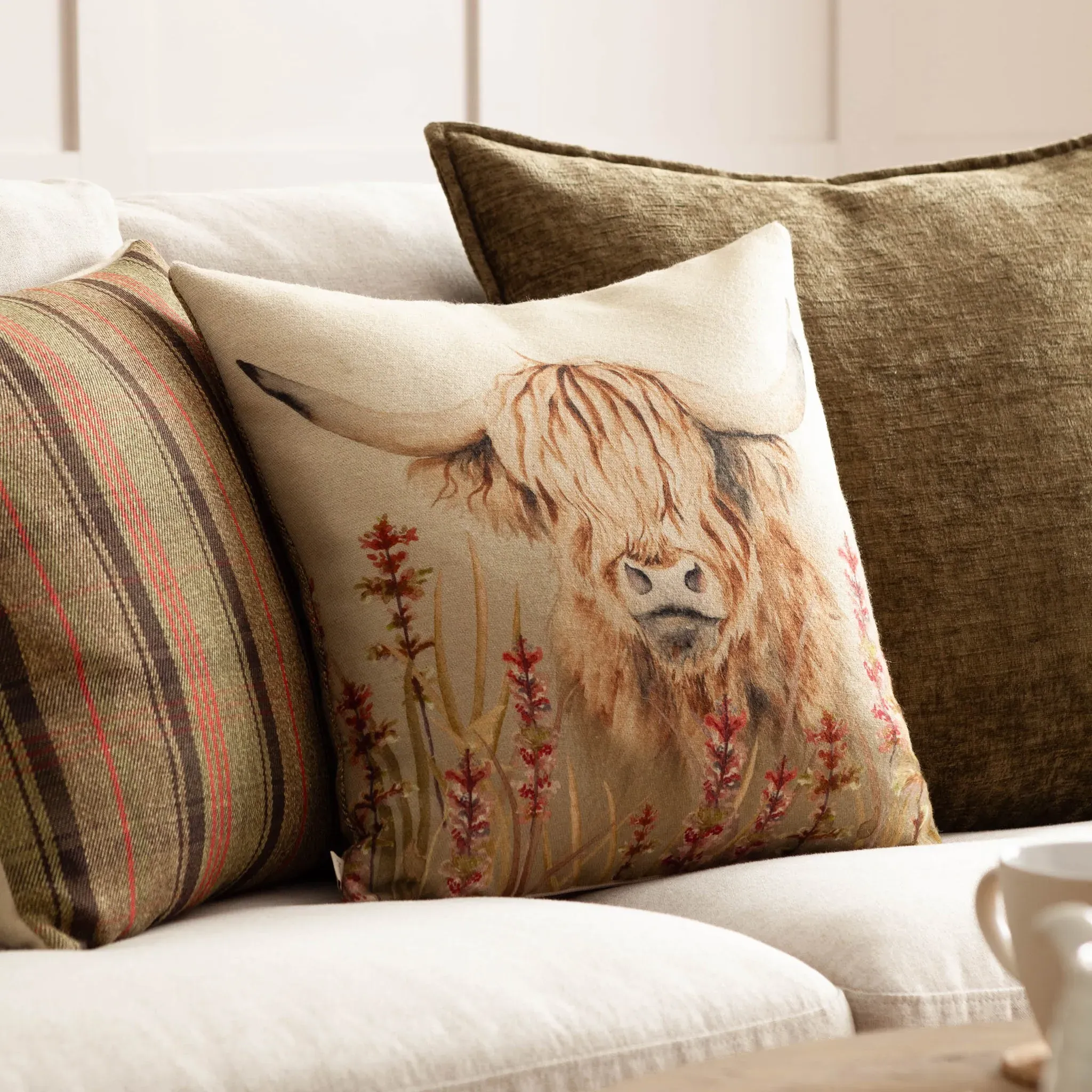 Ontarom Highland Cow Reversible Cushion product