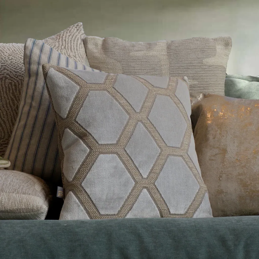 Orion Silver Cushion - Silver, Beige product