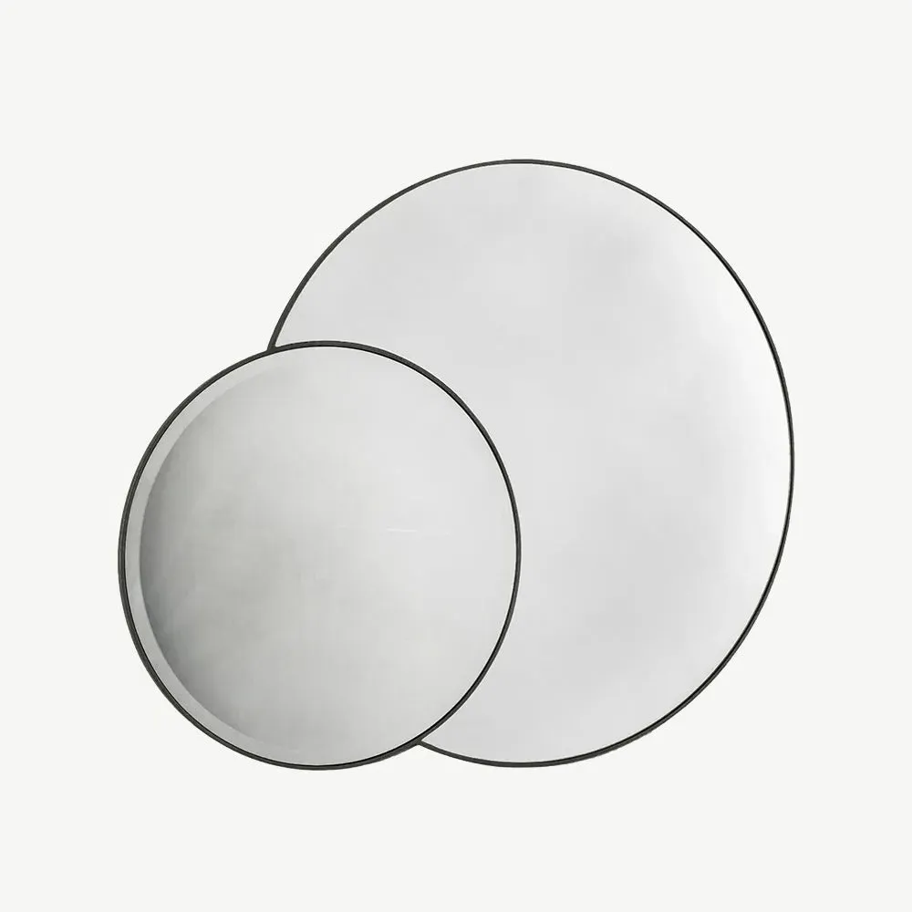 Orlando Double Circle Wall Mirror - Black alternate view