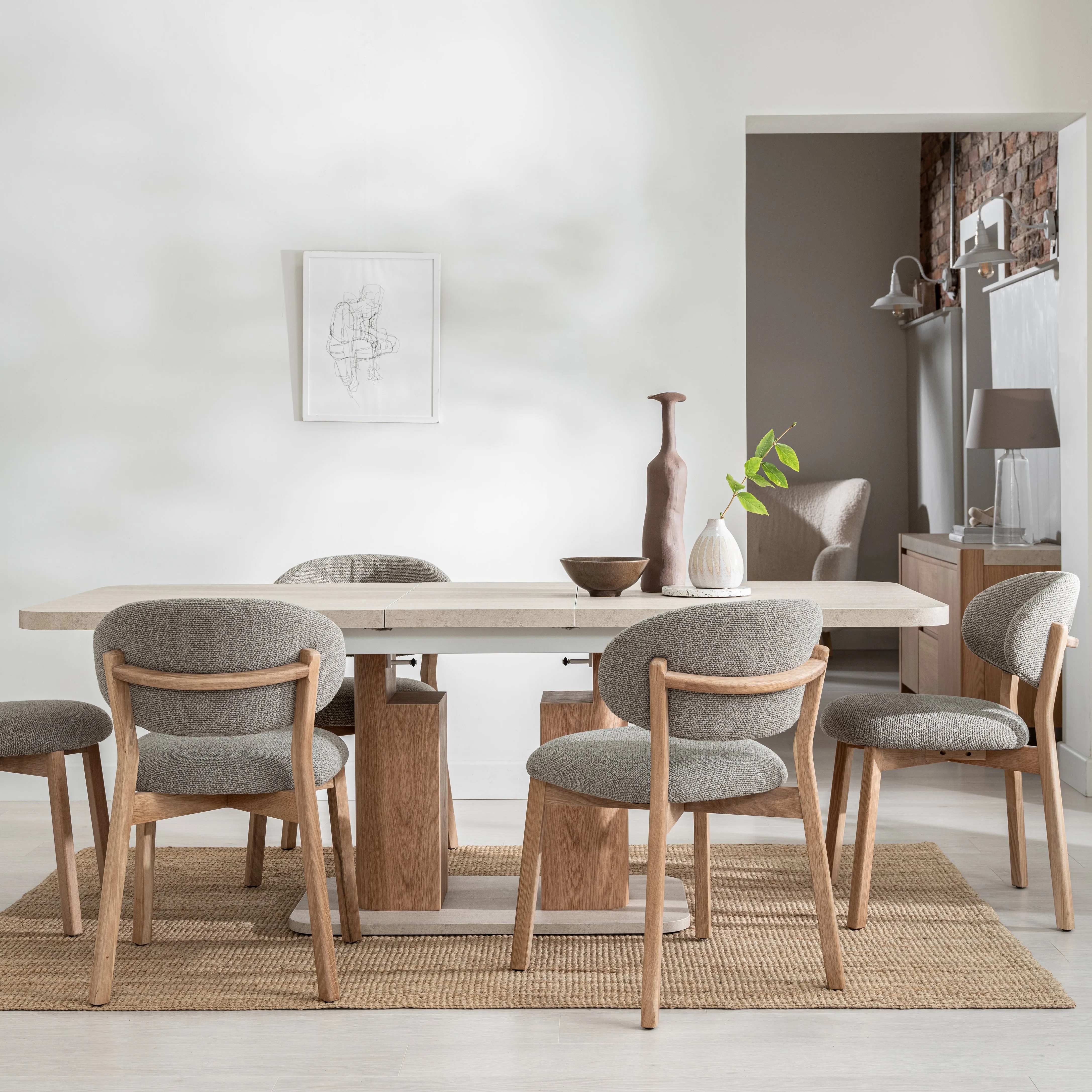Padstow Extendable Dining Table - Oak, HPL product