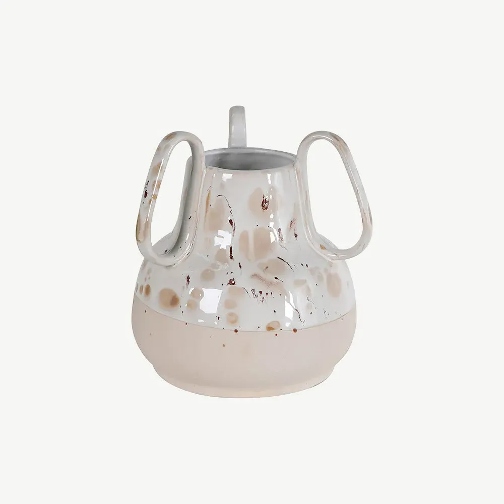 Peach Ceramic Triple-Handled Vase - Peach, Ceramic alternate view