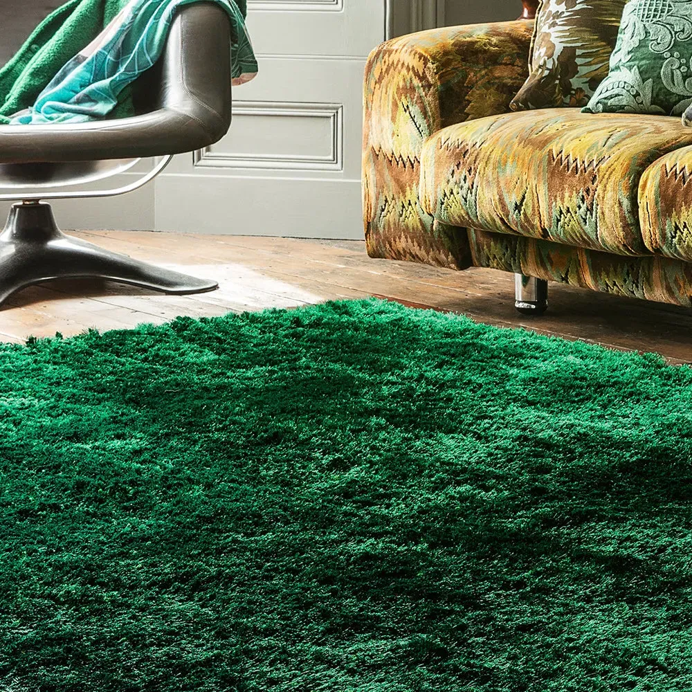 Plush Rug Dark 140x200cm - Green, Polyester product