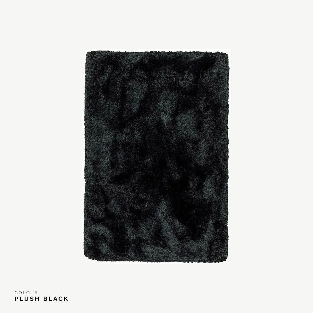 Plush Rug Dark - Black, Polyester product