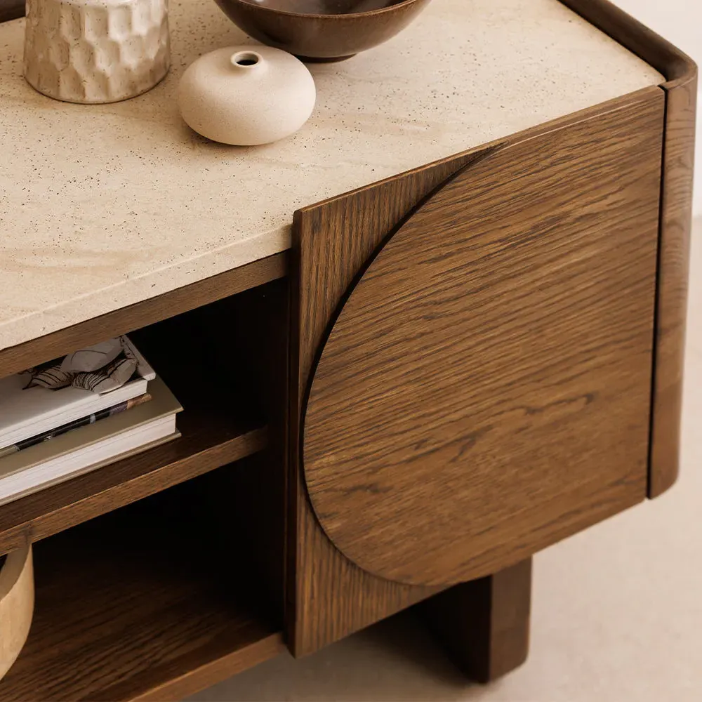 Pompeii TV Unit - Dark Brown, Wood alternate view