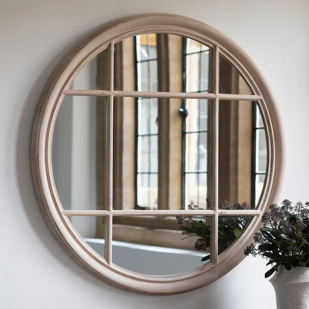 Porto Round Mirror - Taupe product