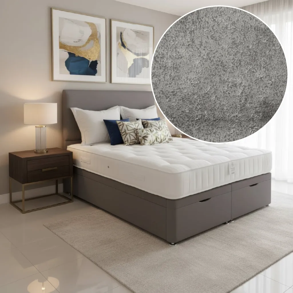Prarie King Size Ottoman Bed with Storage - Dark Grey alternate view