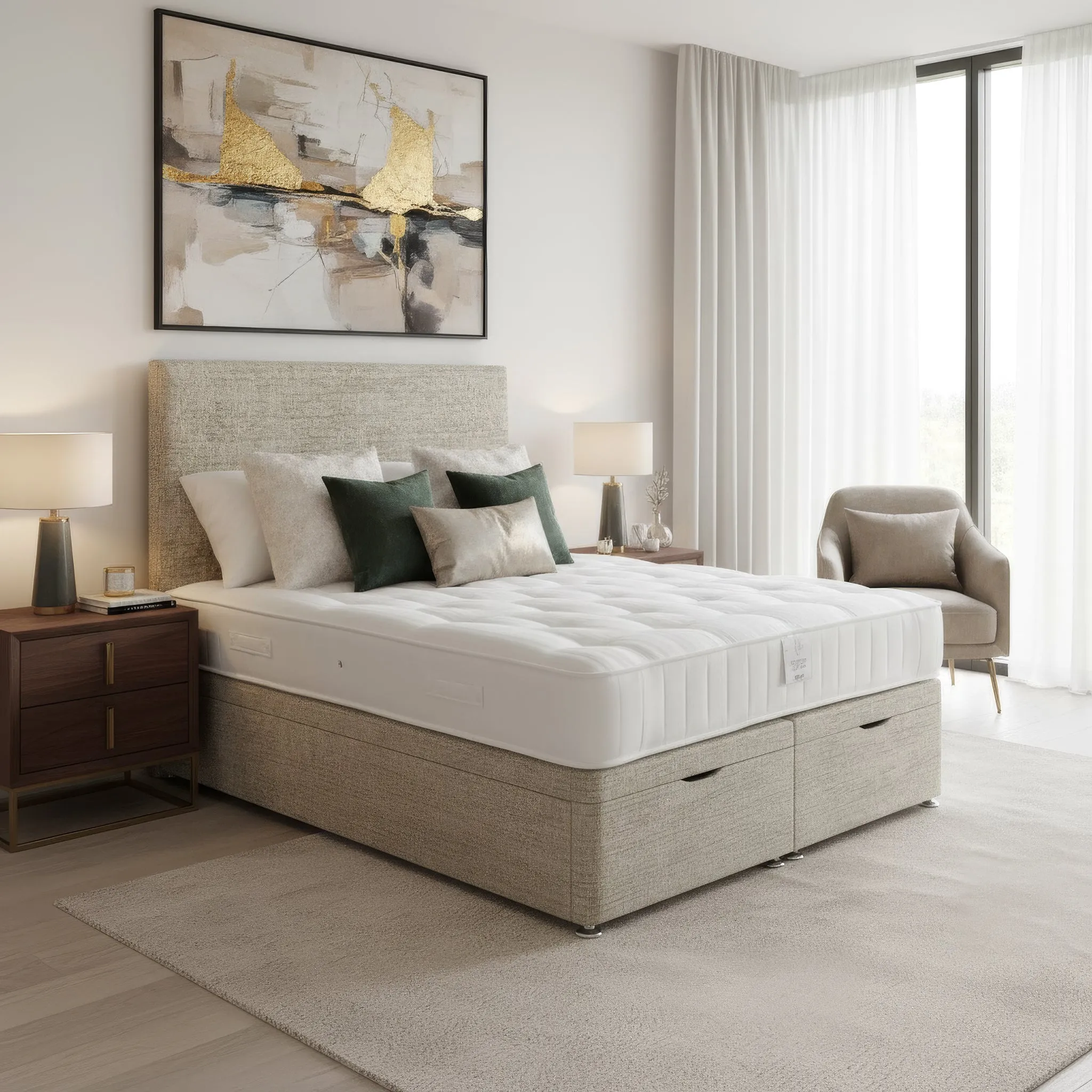 Prarie Single Ottoman Bed with Storage - Light Grey product