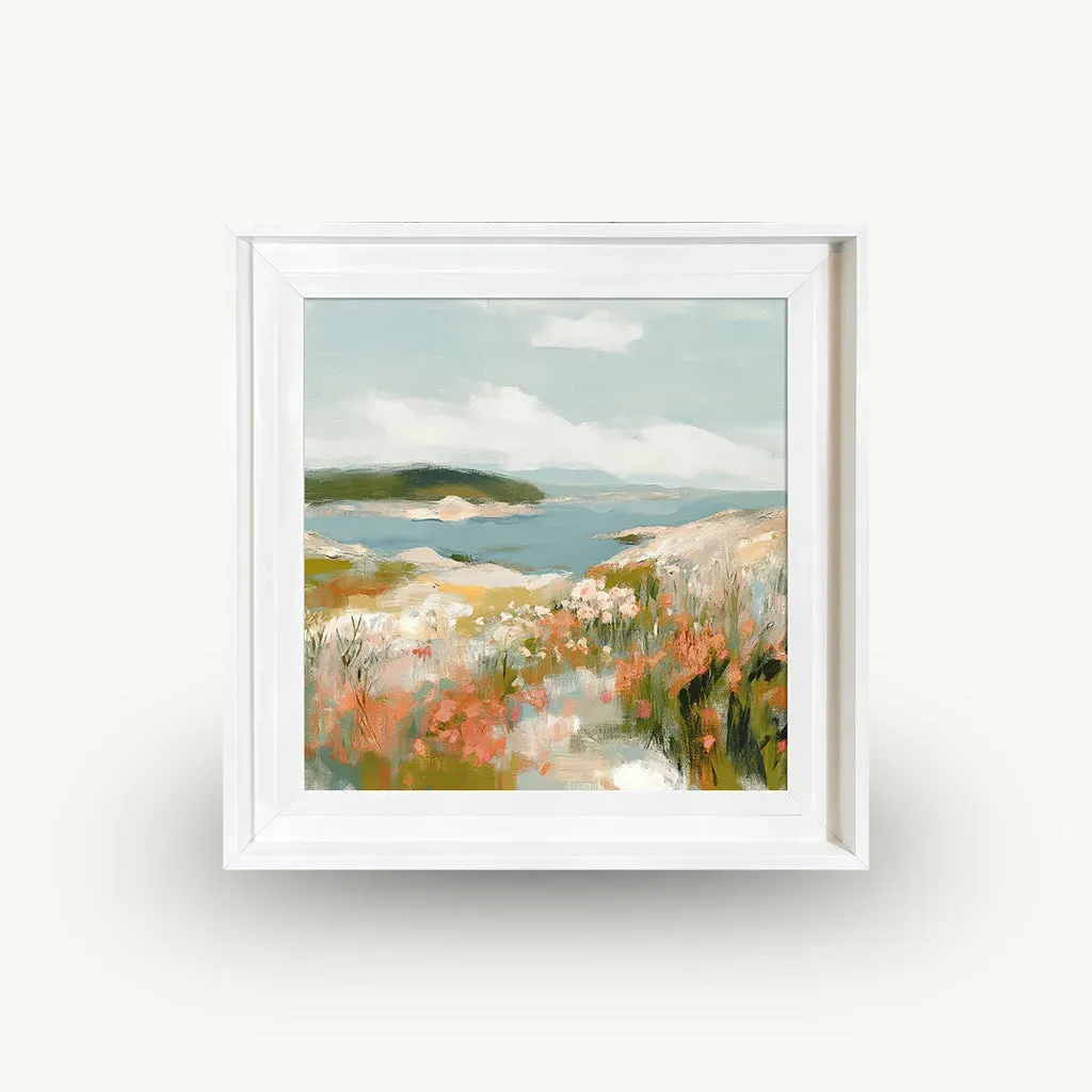 Quiet Bay and Flowers I Framed Wall Art product