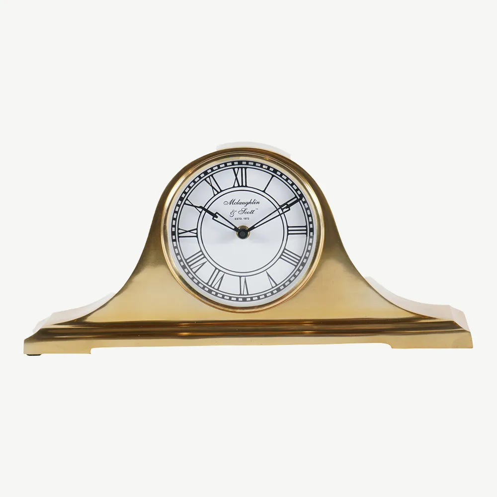 Retro Carriage Mantel Clock - Brass alternate view