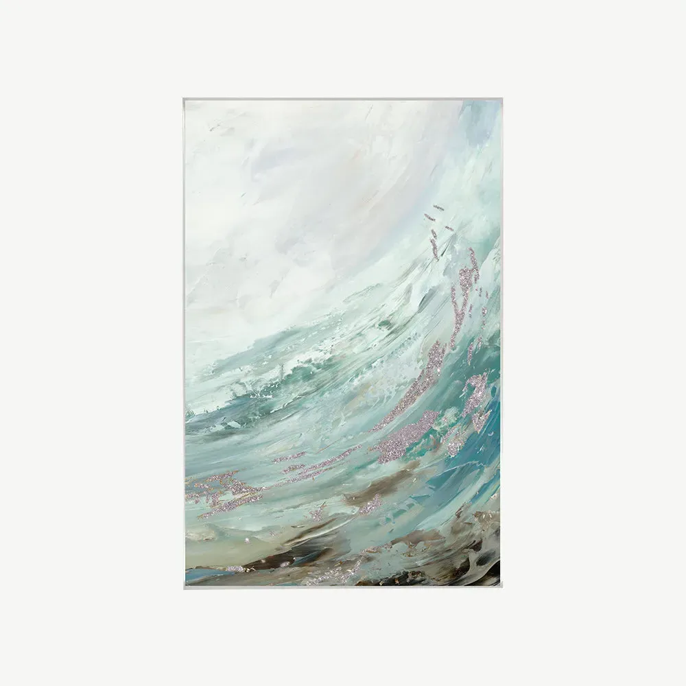 Rhythmic Waters I Wall Art - Blue, Silver product
