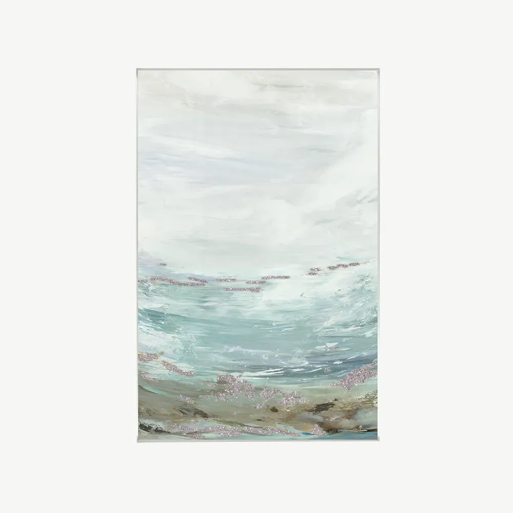 Rhythmic Waters II Wall Art - Blue, Silver product
