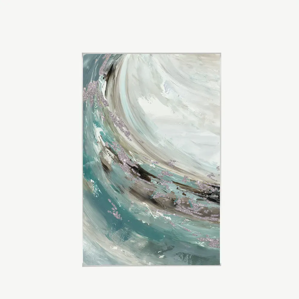 Rhythmic Waters III Wall Art - Blue, Silver product