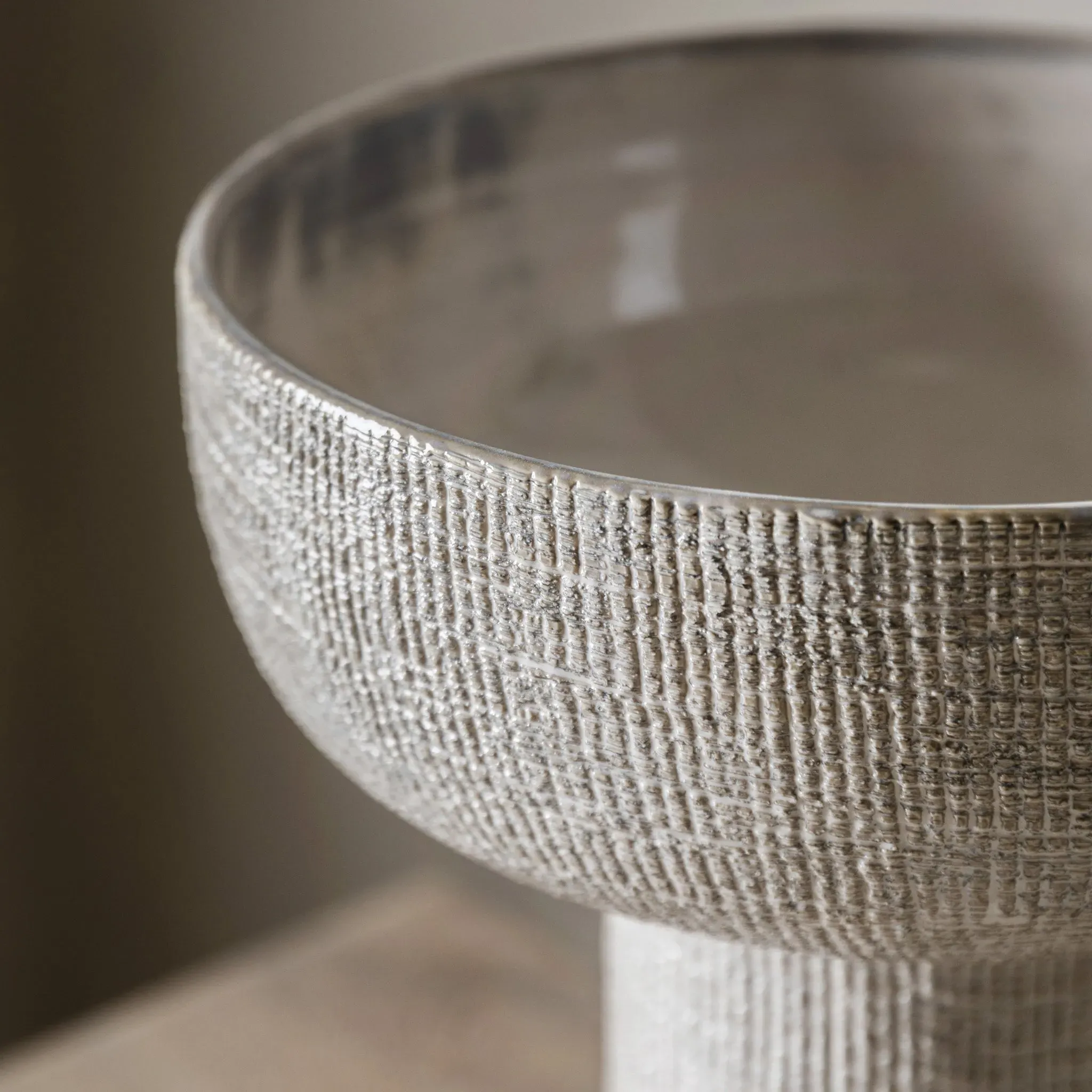 Rib Textured Ceramic Vase - Matte Natural alternate view