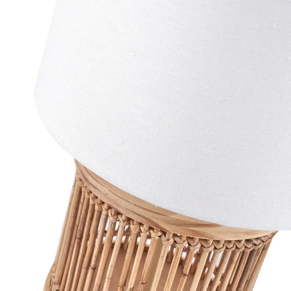 Ribbed Table Lamp - Coconut Wood, Jute alternate view