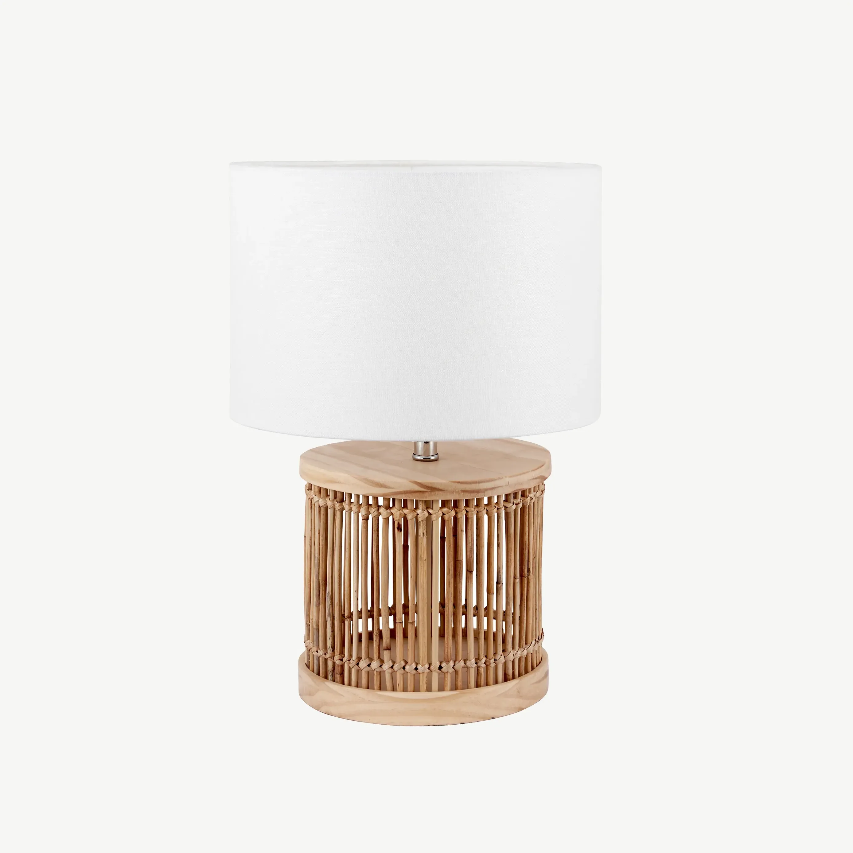 Ribbed Table Lamp - Coconut Wood, Jute product