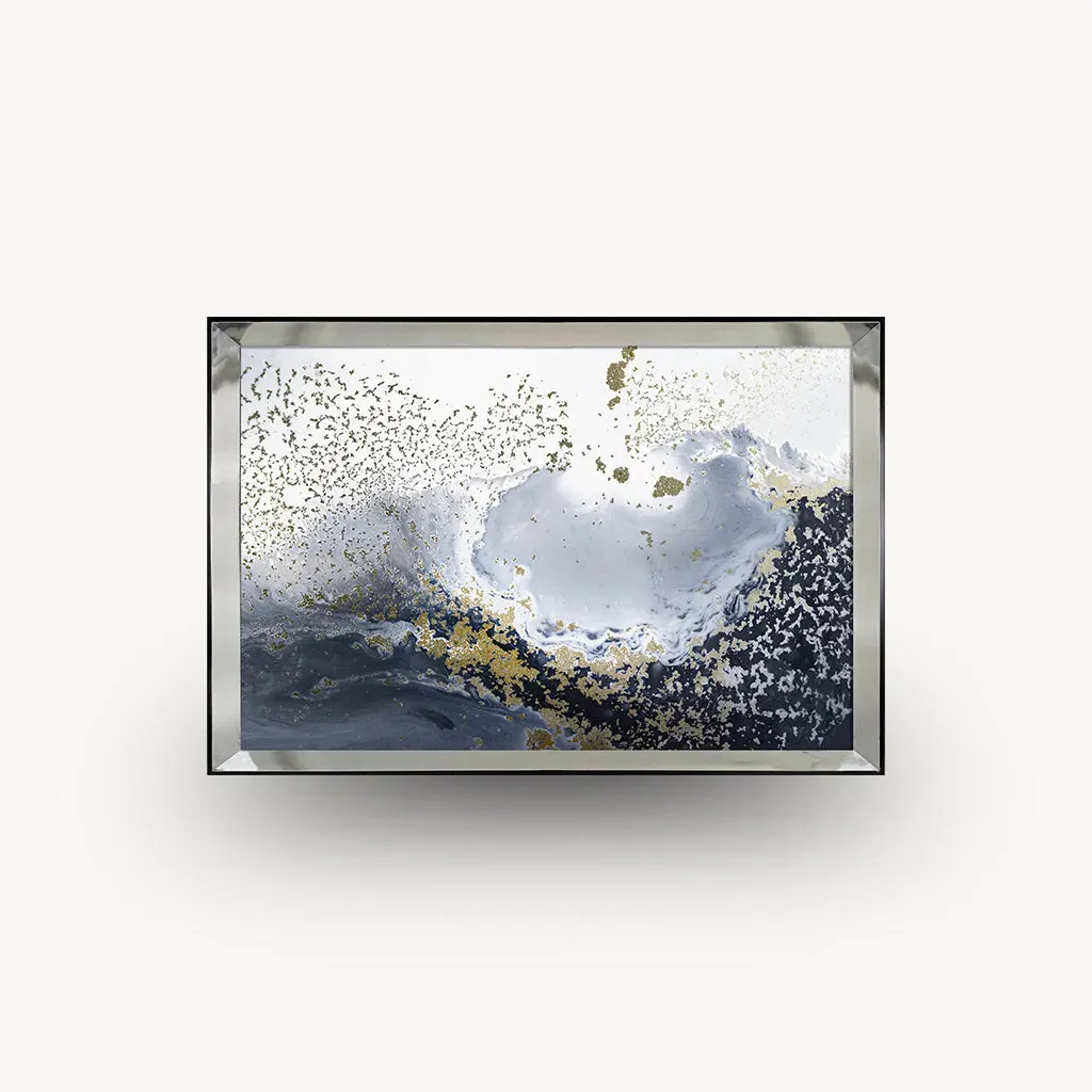 Rising Light Framed Wall Art - Silver, Obeche Wood product