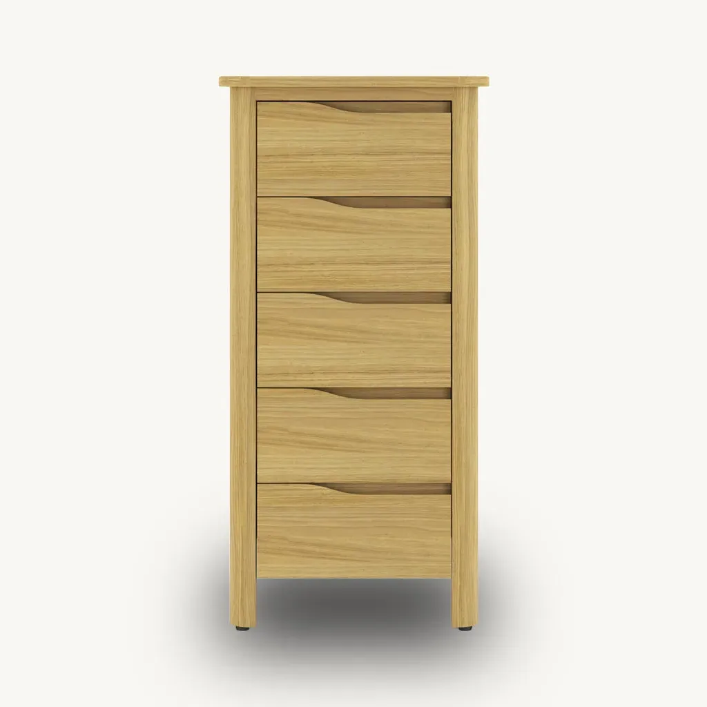 Romina 5 Drawer Chest - Solid Oak product