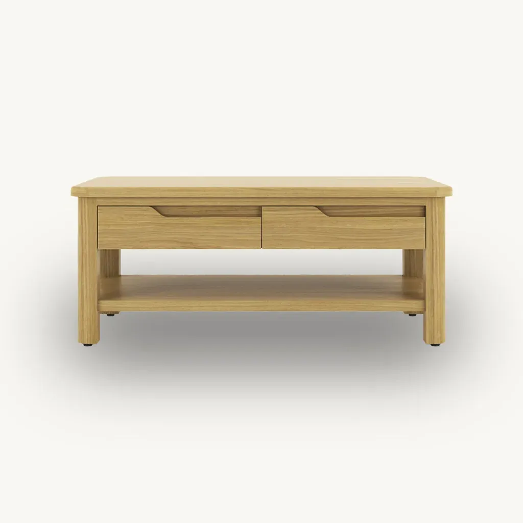 Romina Coffee Table with Storage - Oak alternate view