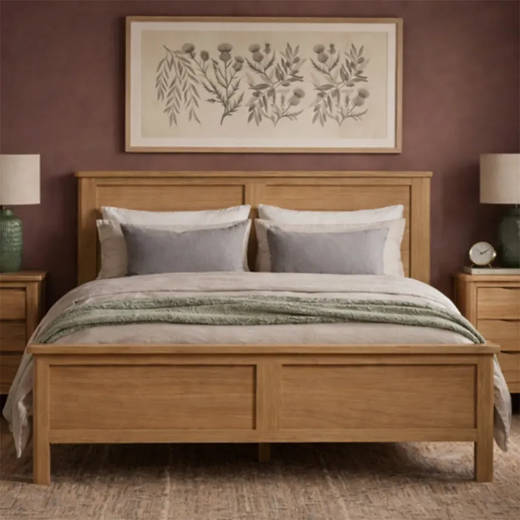 Romina Double Bed Frame - Solid Oak product