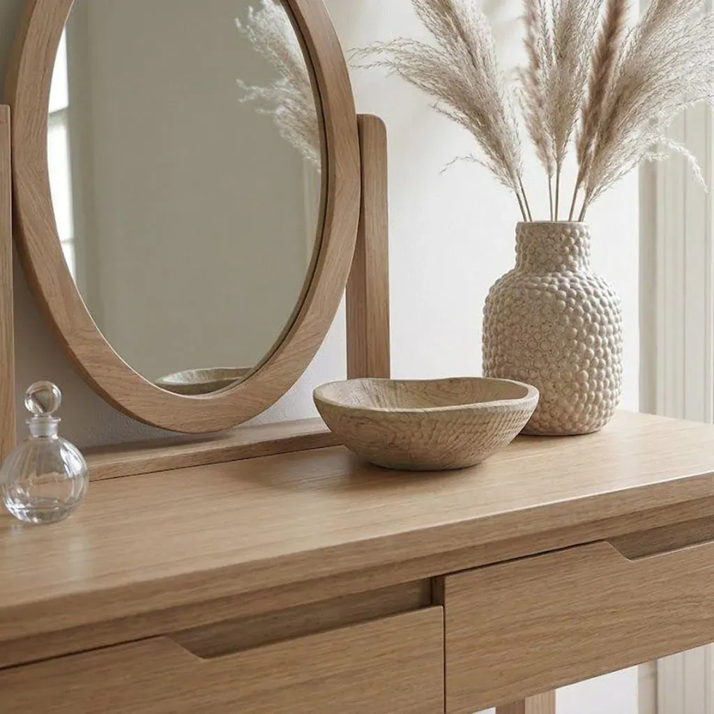 Romina Dressing Table Set - Solid Oak alternate view