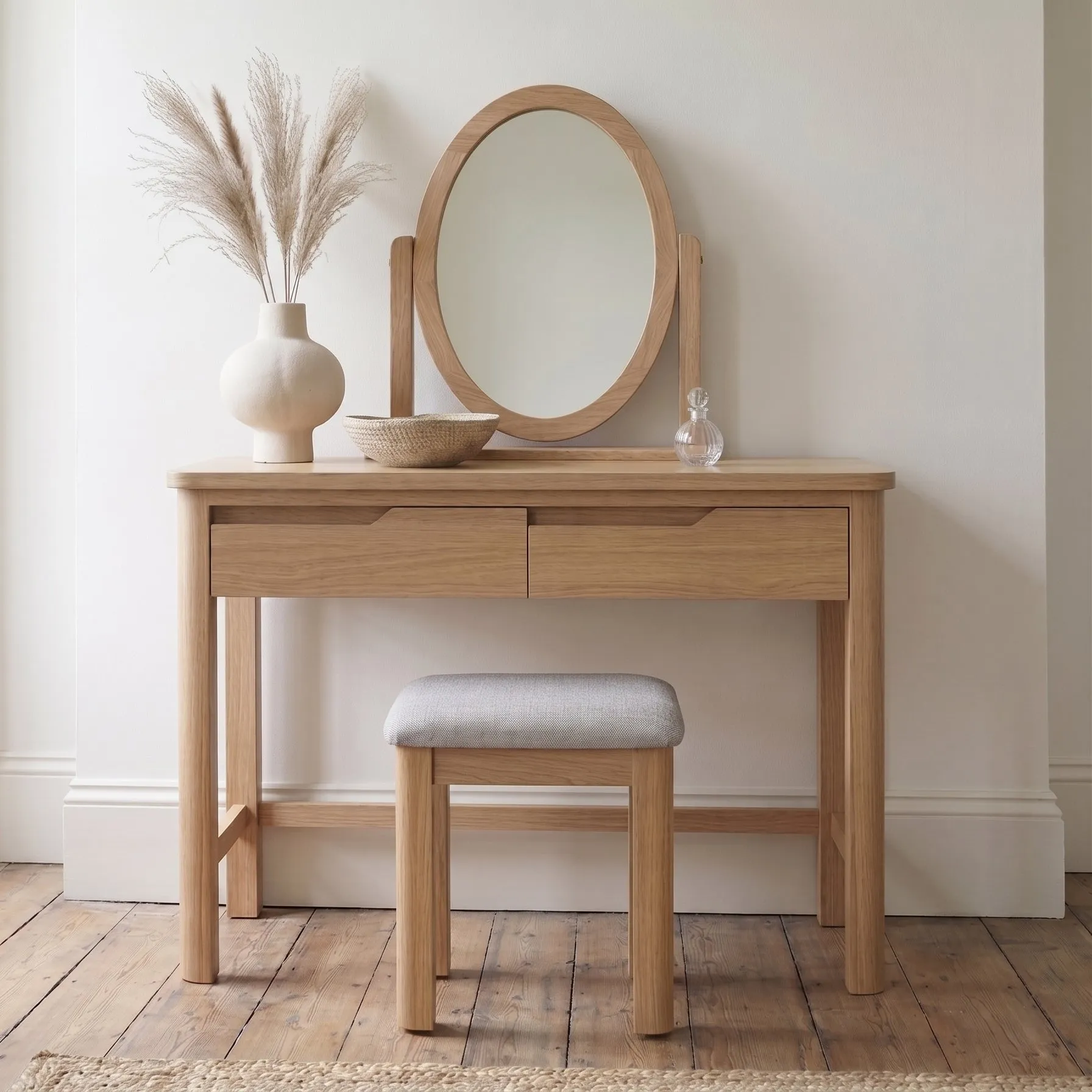 Romina Dressing Table Set - Solid Oak product