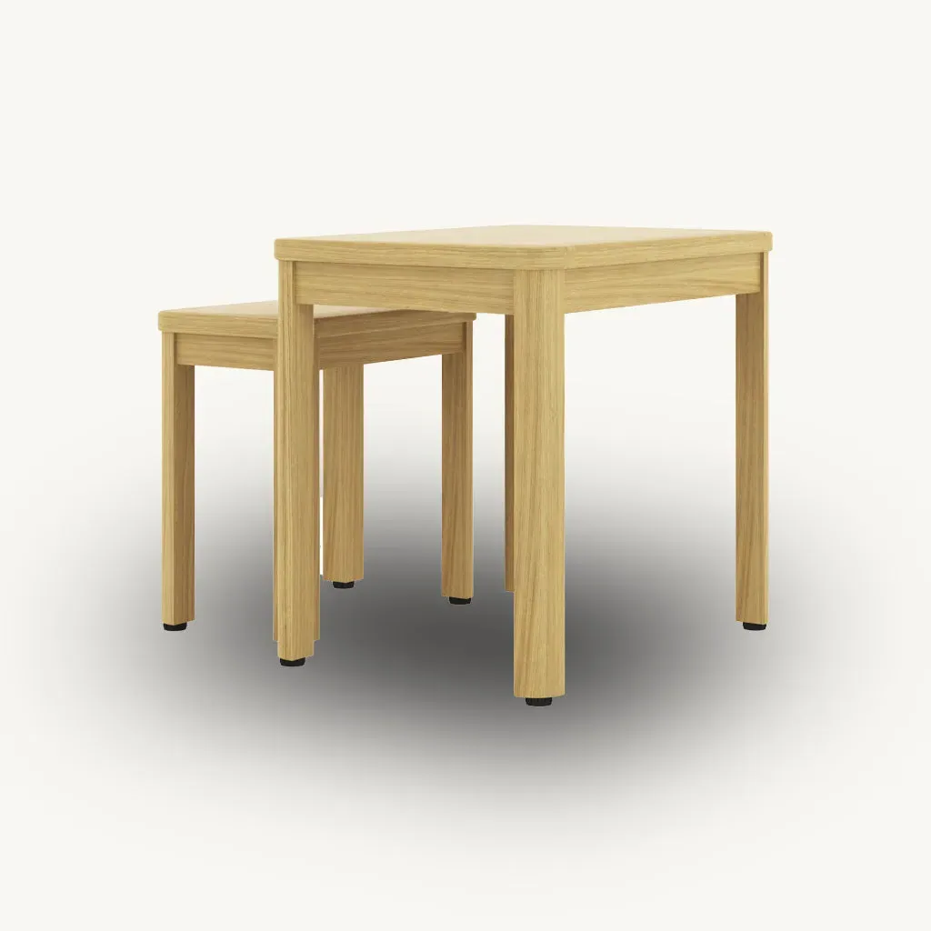Romina Nest of Tables - Oak, Solid Oak alternate view