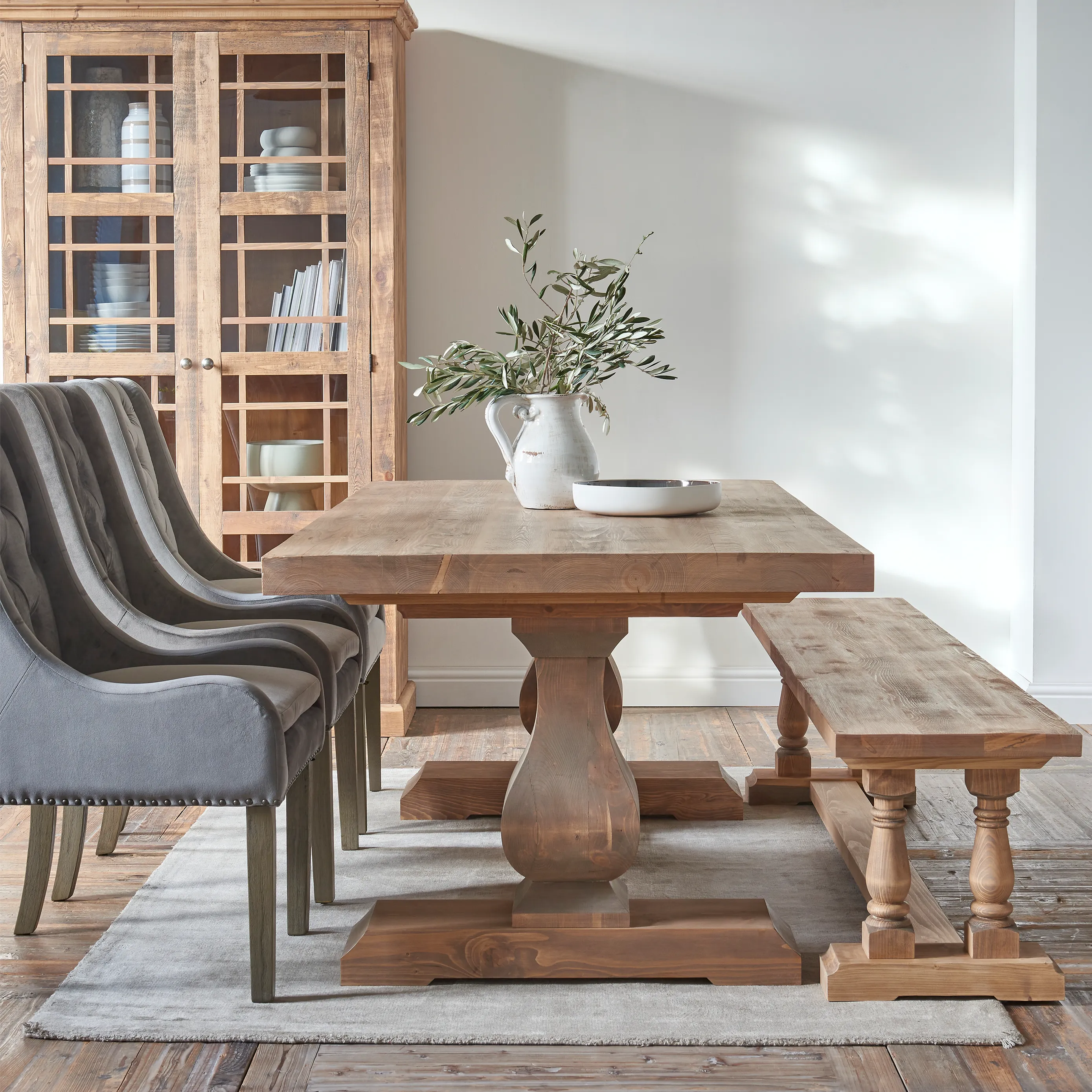 Roslyn 180cm Double Pedestal Dining Table - Reclaimed Wood product