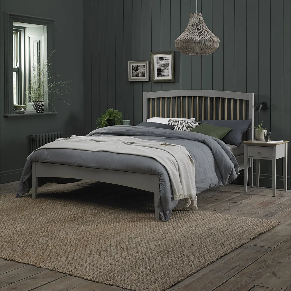 Runswick Double Bed Frame - Oak, Warm Grey product