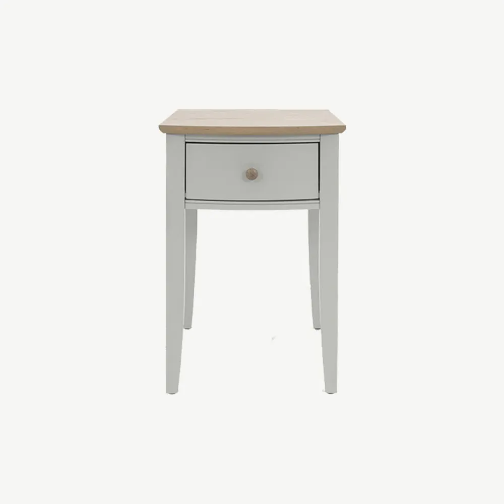 Runswick Scandi Oak 1 Drawer Nightstand - Grey, Oak alternate view