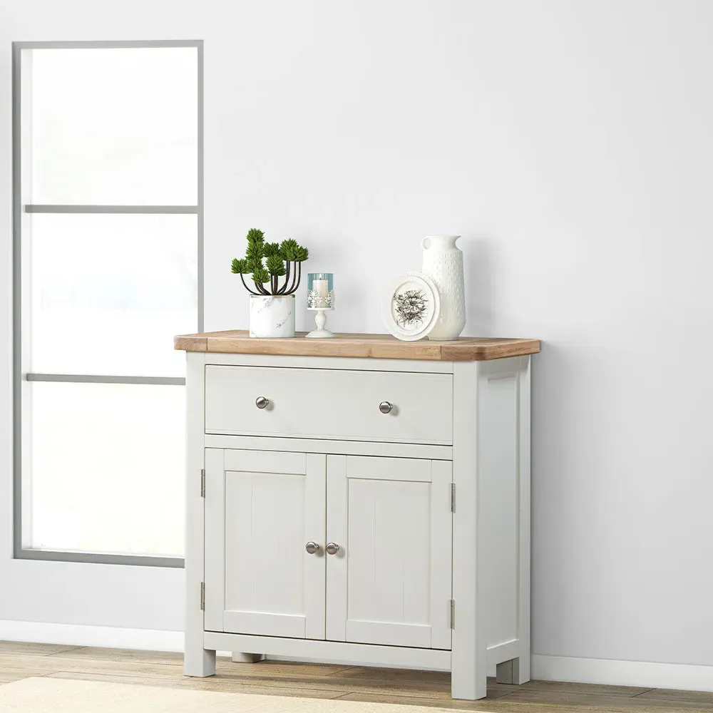 Rutland Compact Sideboard with Storage - Off-White, Wood product