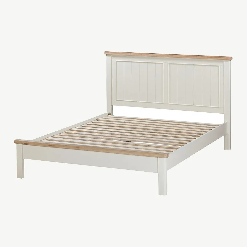 Rutland King Size Bed Frame - Off-White, Wood alternate view