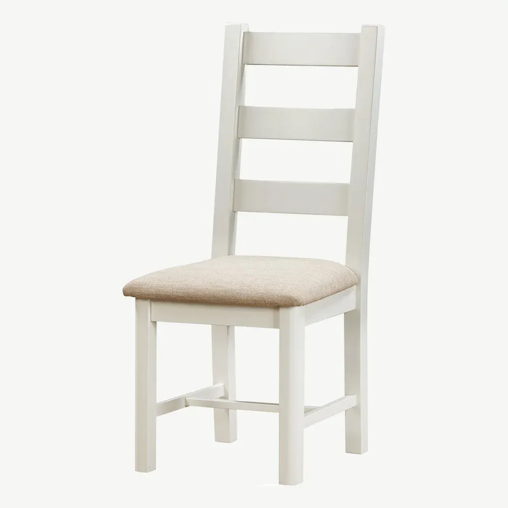 Rutland Ladderback Chair - Off-White, Wood alternate view