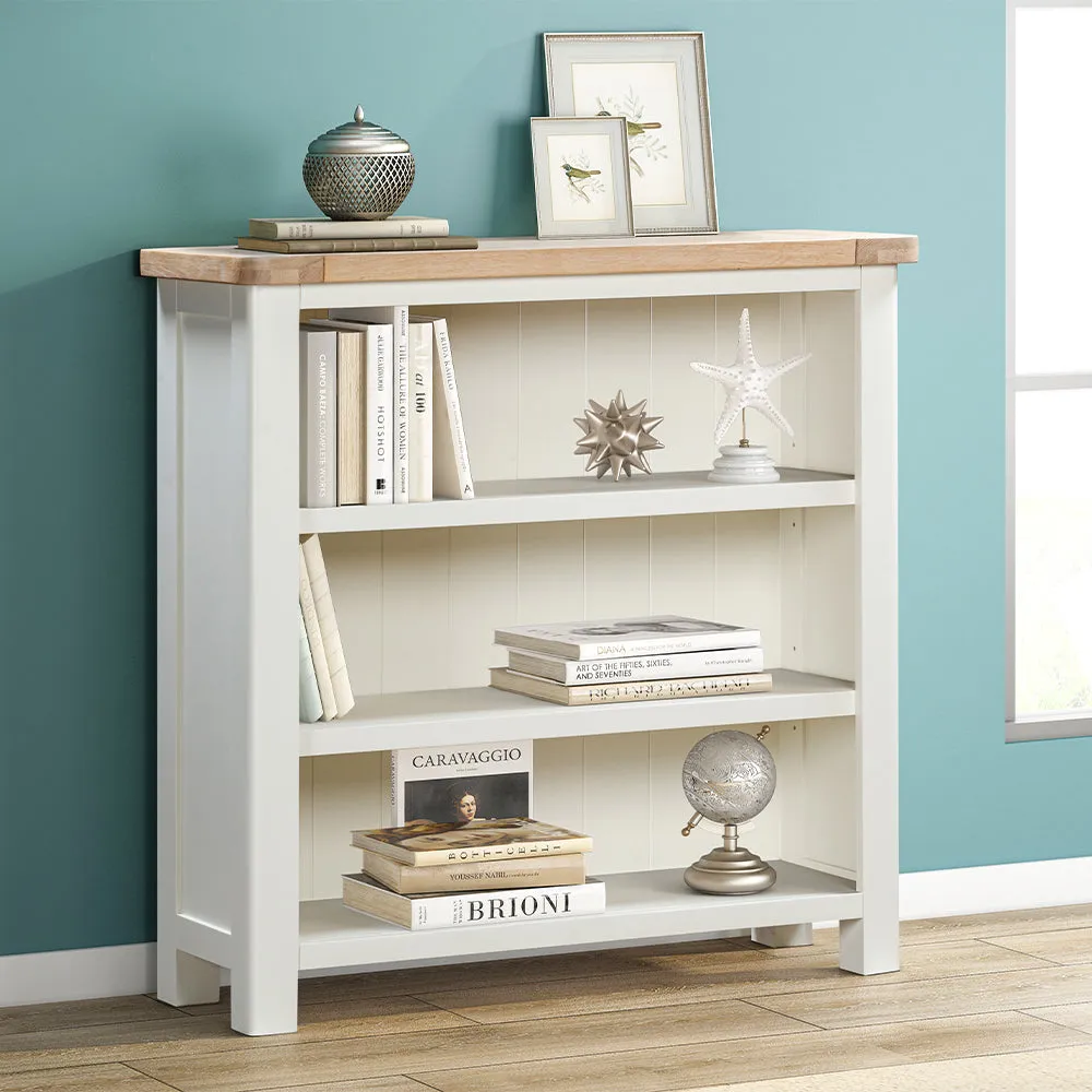 Rutland Painted Bookcase with 3 Shelves - Off-White, Wood alternate view