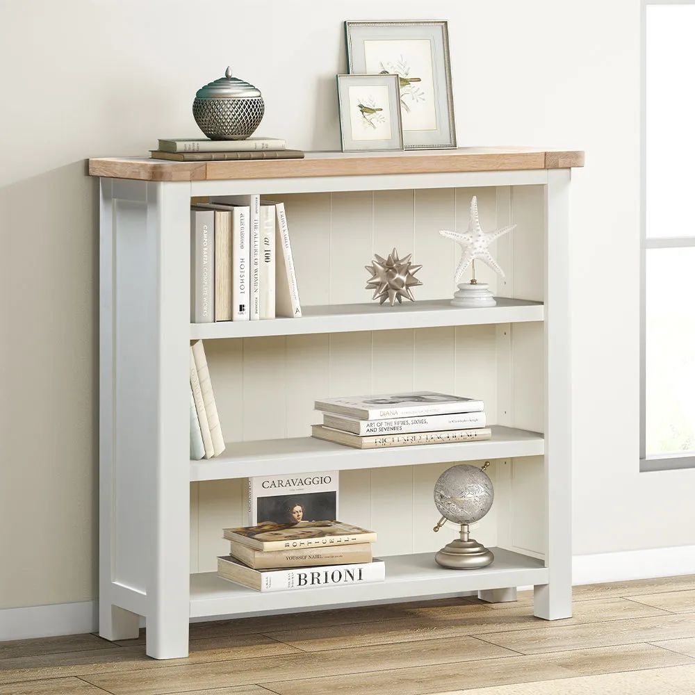 Rutland Painted Bookcase with 3 Shelves - Off-White, Wood product