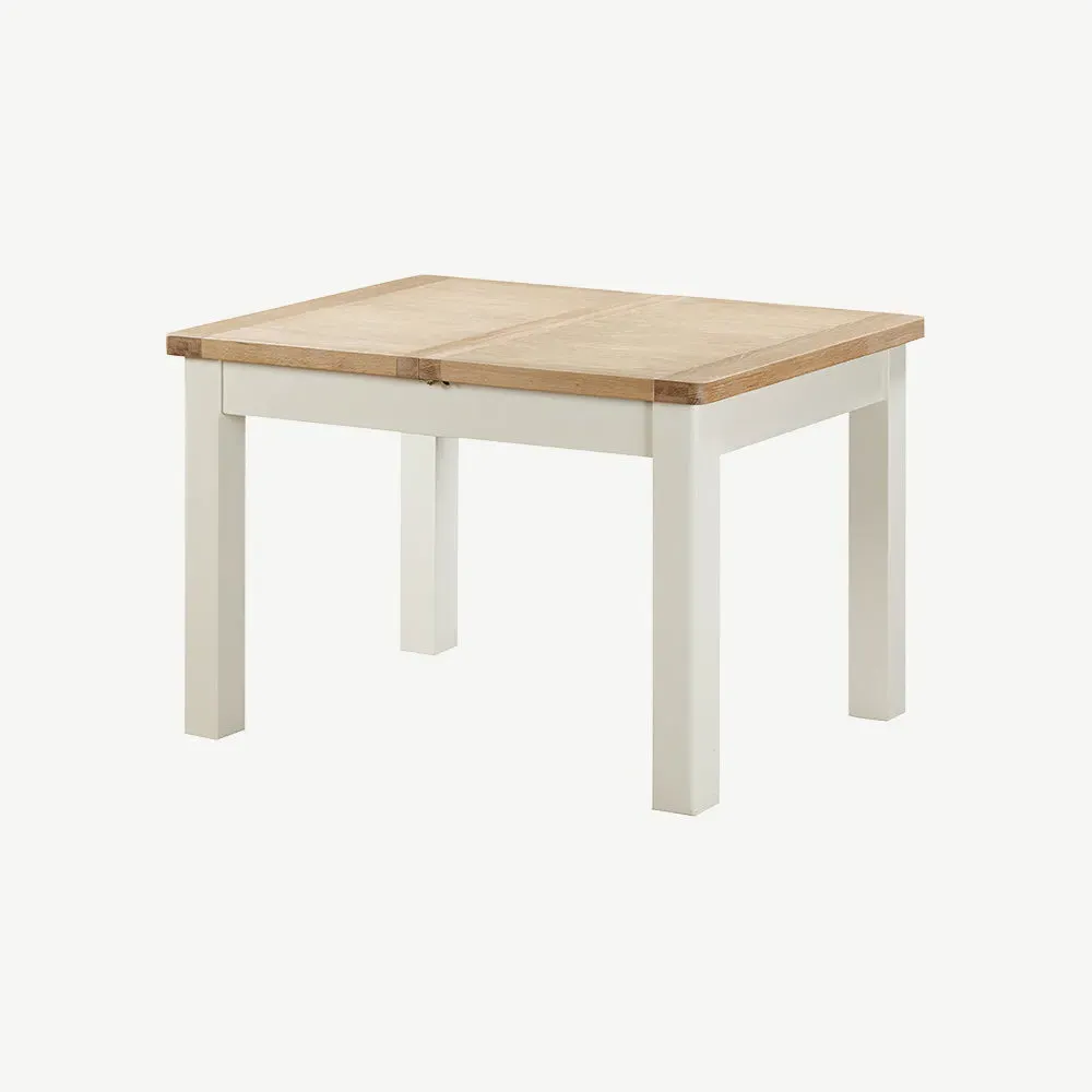 Rutland Painted Extendable Dining Table - Off-White, Wood product