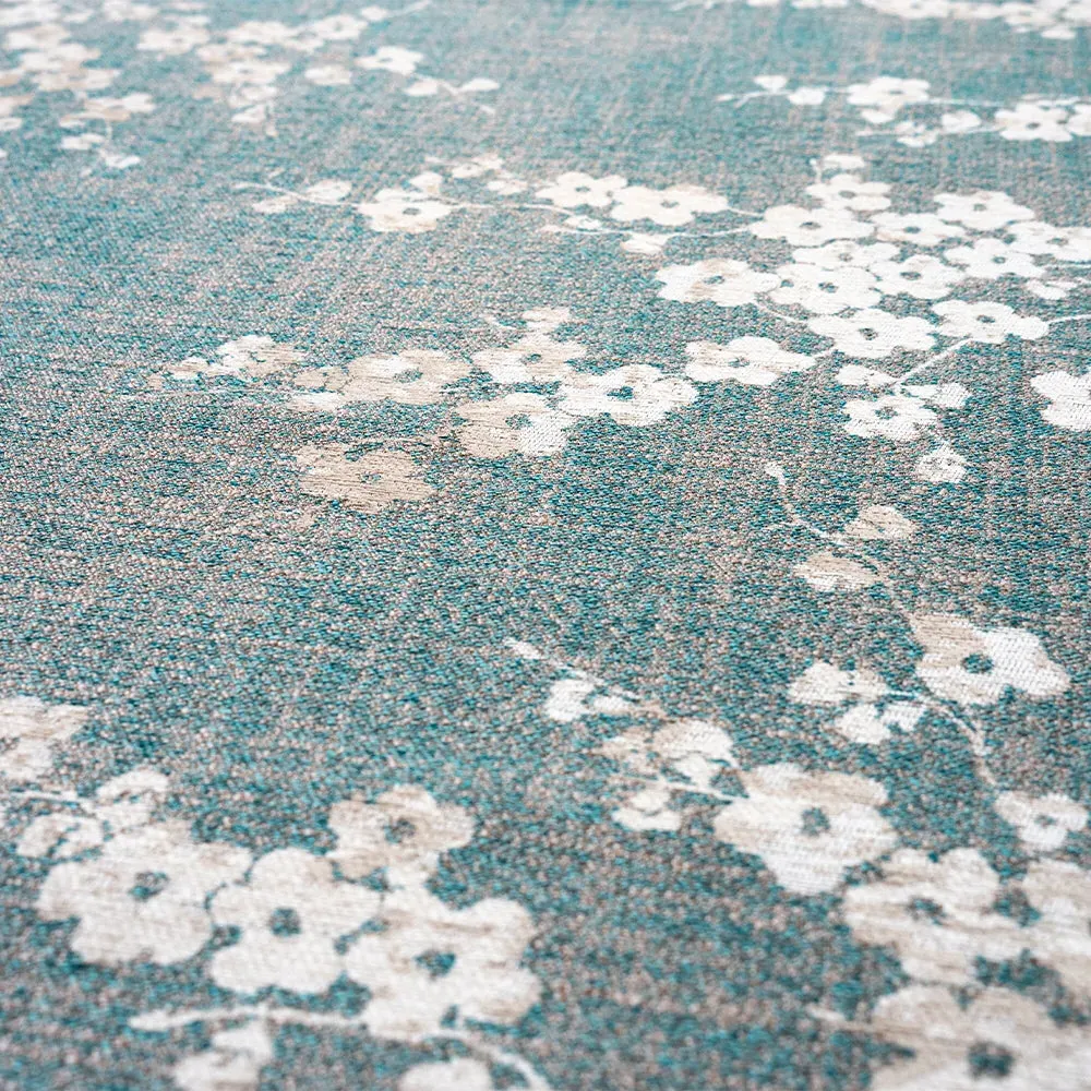 Sakura Round Rug - Blue alternate view