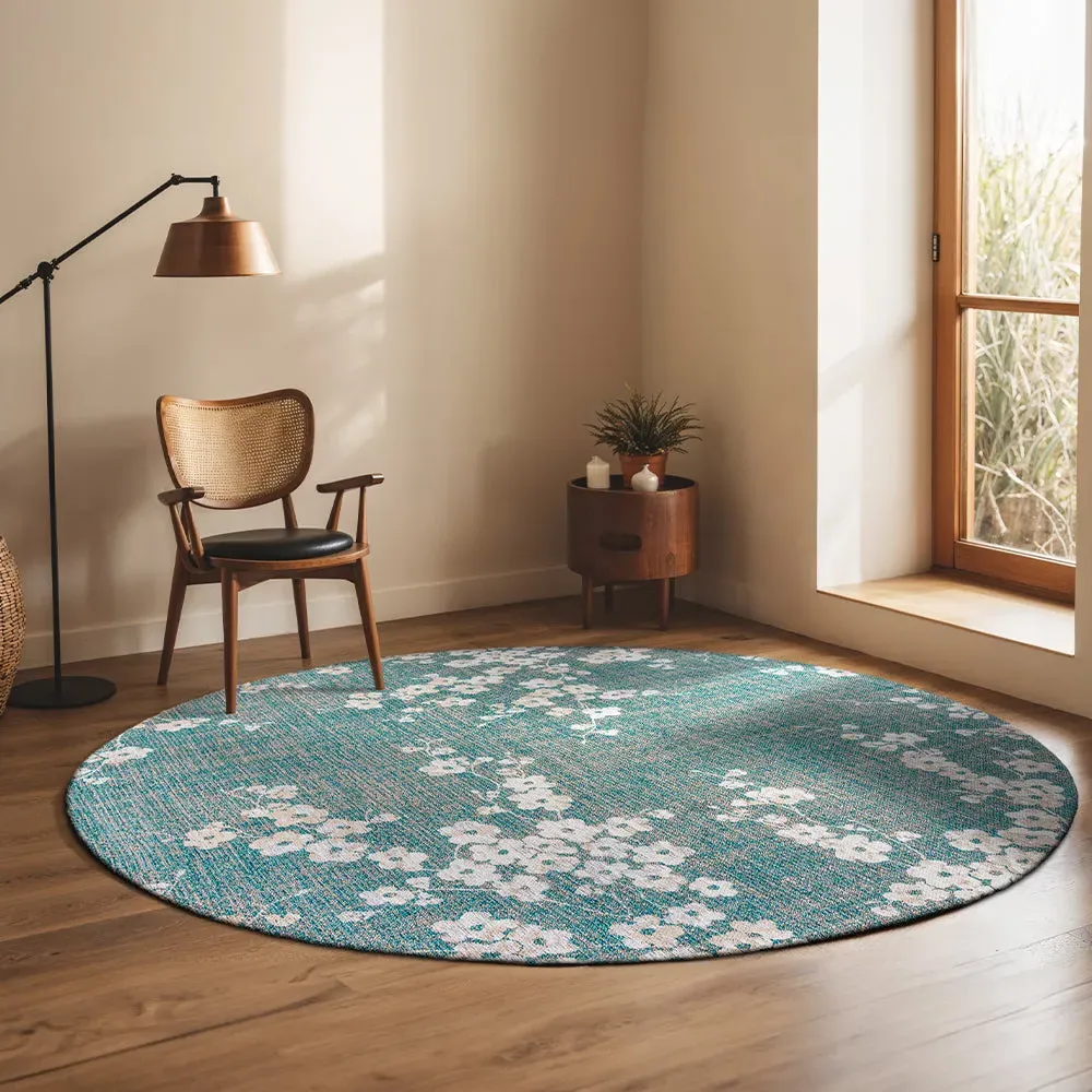 Sakura Round Rug - Blue product