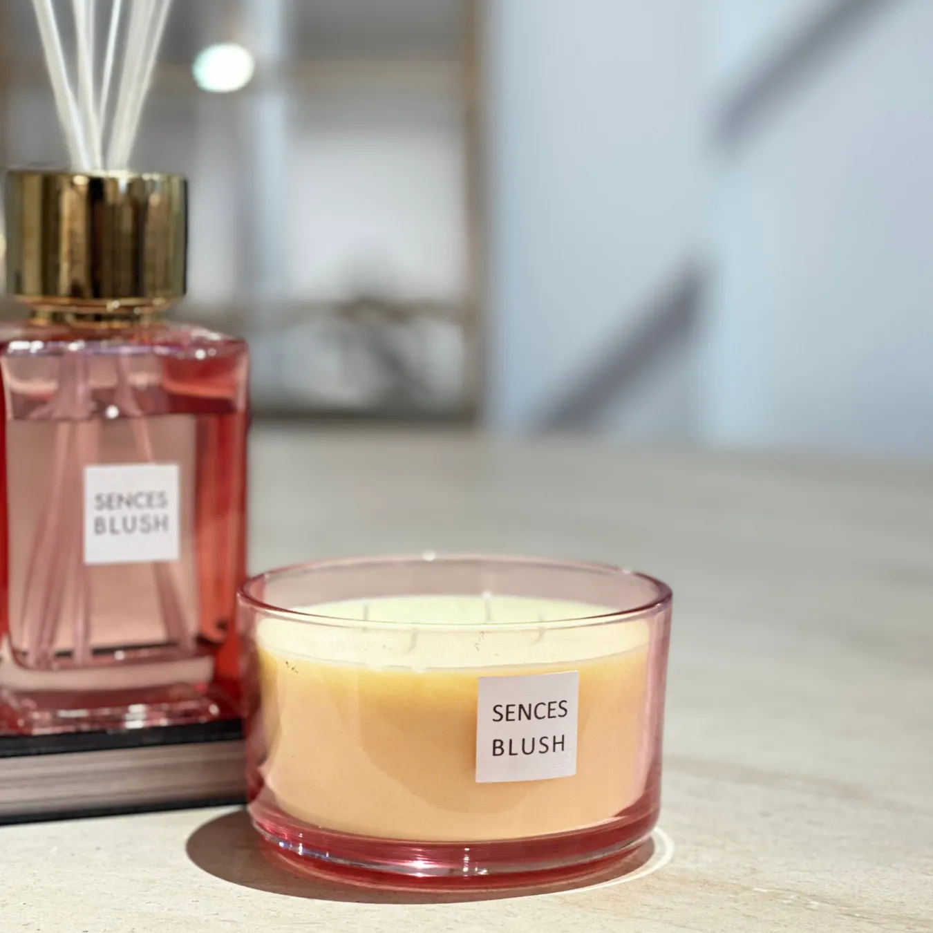 Sences Blush Scented Candle - Pink, Glass alternate view