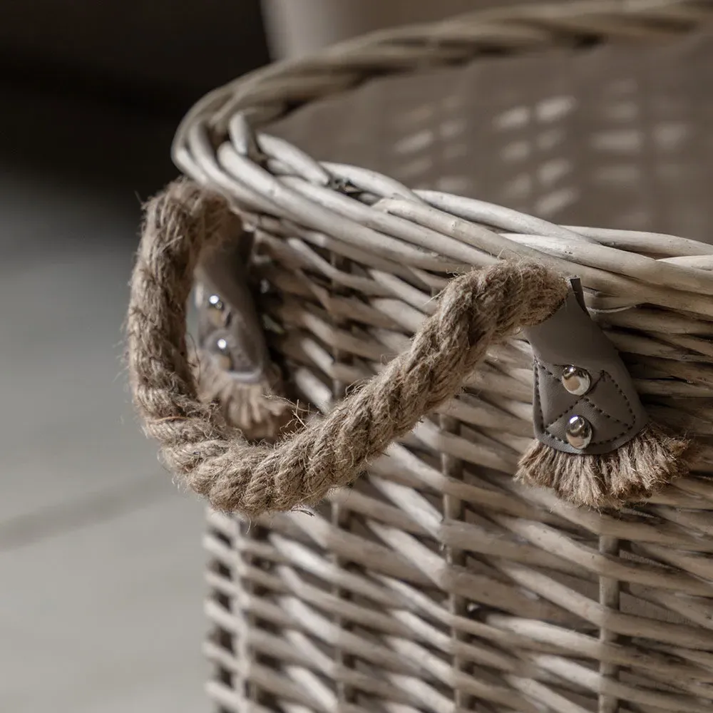 Set of 2 Square Stacking Baskets - Natural alternate view