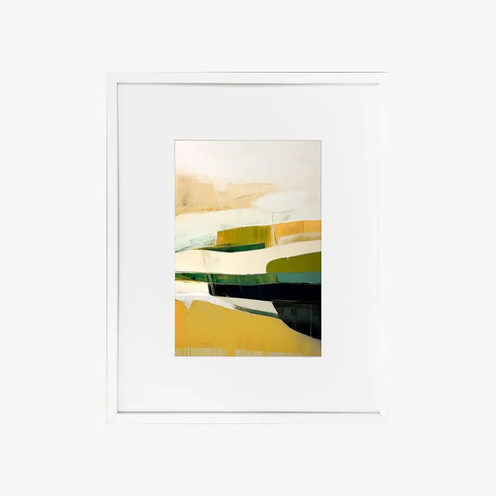 Shapes II Botanical Wall Art - Green, White product