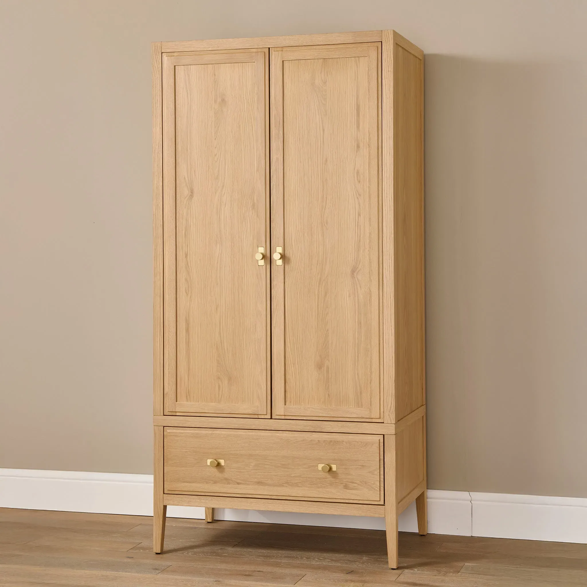 Shelby 1 Drawer Wardrobe - Oak product