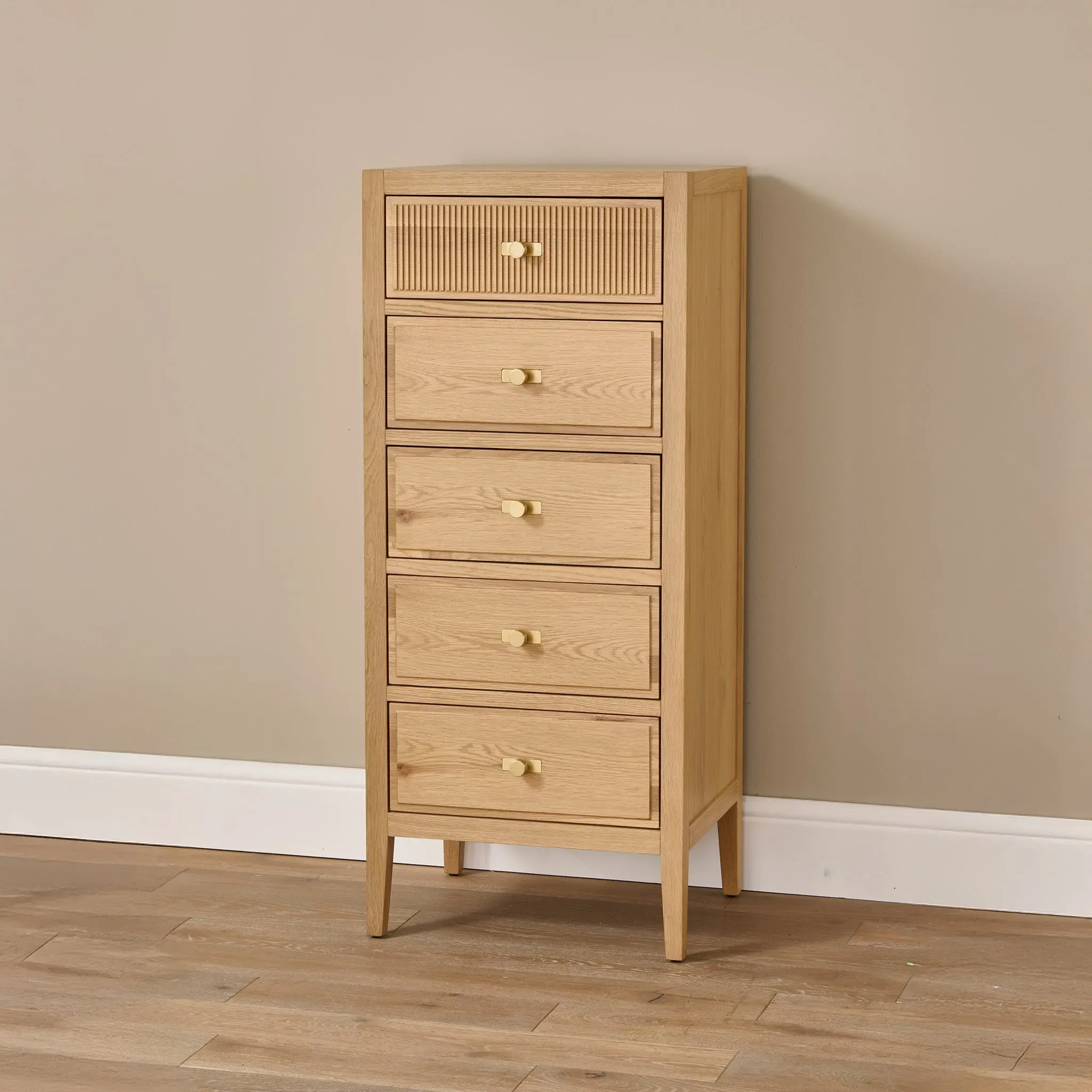 Shelby 5 Drawer Wellington Chest - Oak product