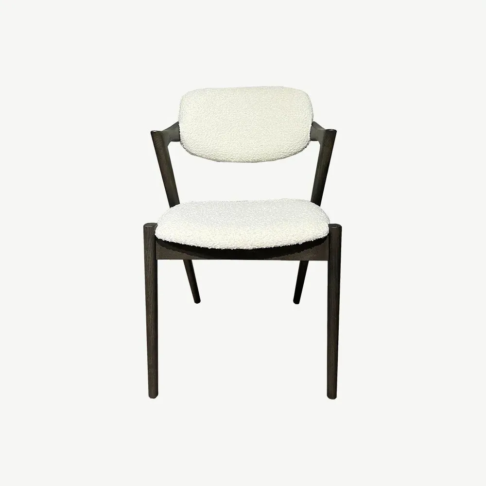 Skalo Dining Chair - Light Upholstery, Dark Wood product