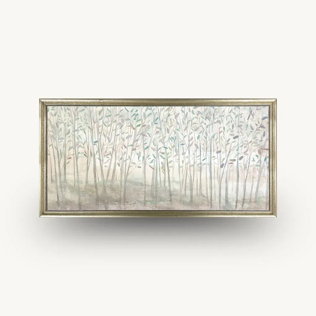 Soft Mist Gentle Forest Framed Wall Art - Silver product