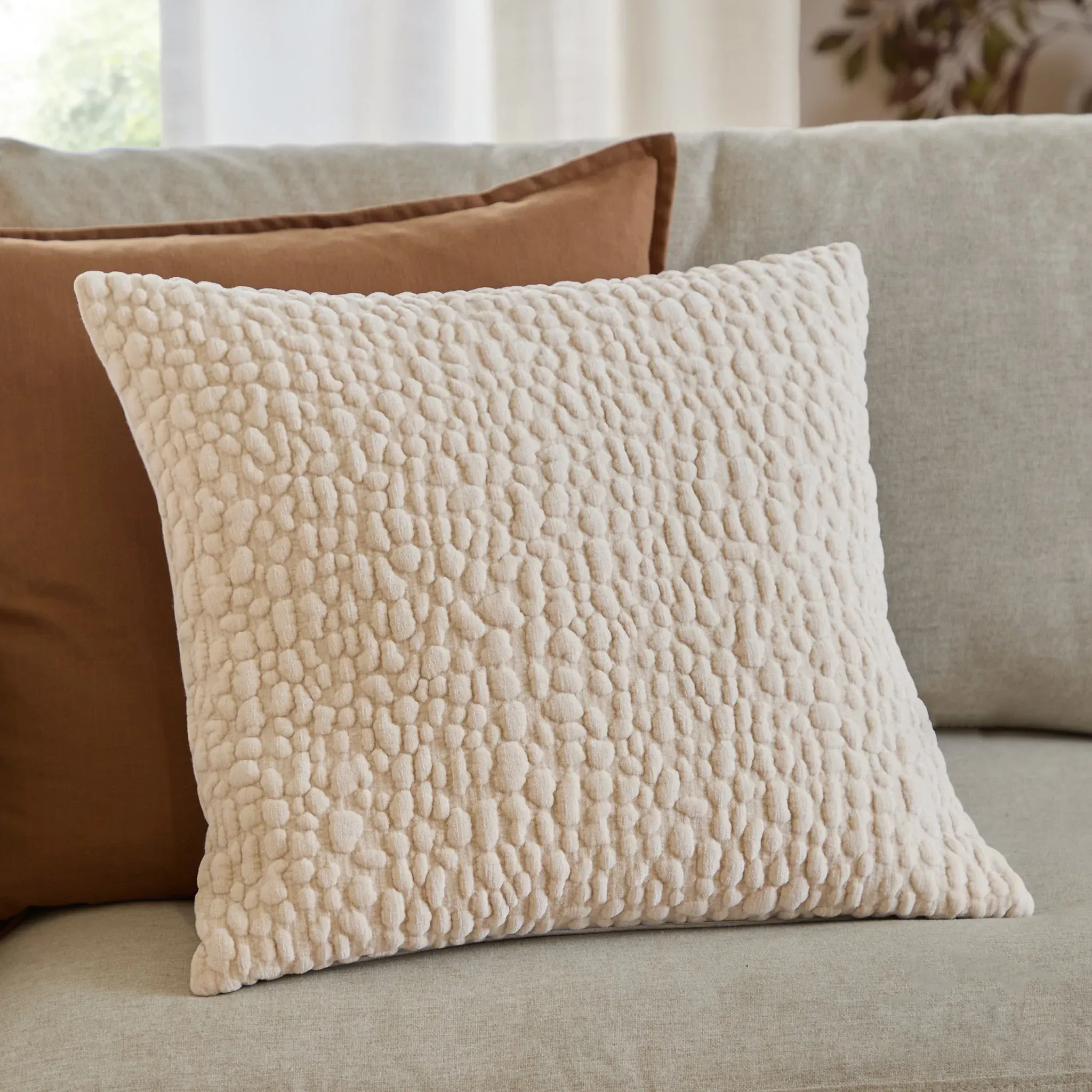 Solstice Chenille Cushion - Natural alternate view